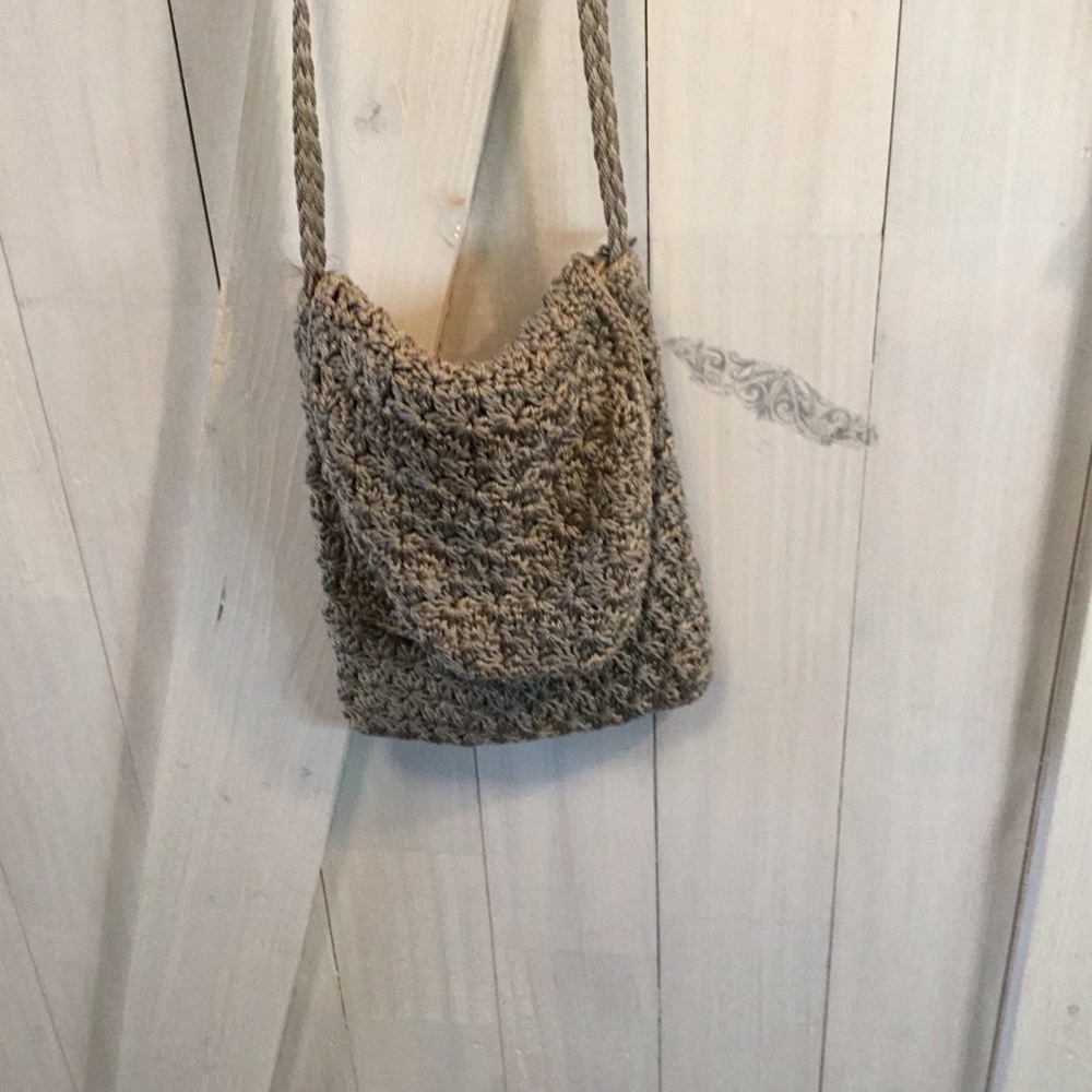 Beautiful Crocheted Small Hobo Handbag - Picture 4 of 6